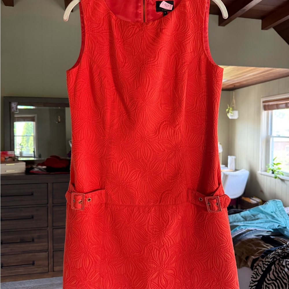 Laundry By Shelli Segal Textured Orange Mini Dress